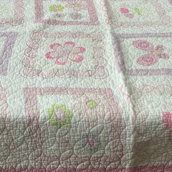 Cozy Line Home Fashions Quilt Twin Bedspread Cotton Pink Floral Reversible - Picture 2 of 15